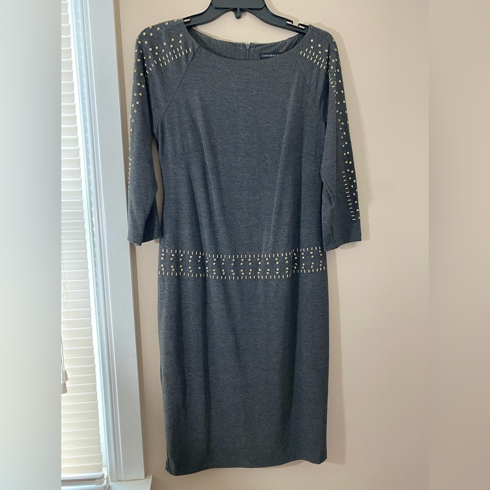 Chris McLaughlin grey dress